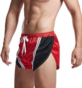 img 3 attached to 🩳 Men's Clothing: Marathon RedBlack Running Shorts for Ultimate Workouts