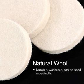 img 2 attached to 🧼 Swpeet 20Pcs Compressed Wool Fabric QC Disc Polishing Buffing Pads with 2" Disc Pad Holder - Ideal for Polishing and Buffing Projects
