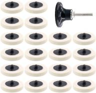 🧼 swpeet 20pcs compressed wool fabric qc disc polishing buffing pads with 2" disc pad holder - ideal for polishing and buffing projects logo