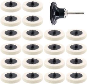 img 4 attached to 🧼 Swpeet 20Pcs Compressed Wool Fabric QC Disc Polishing Buffing Pads with 2" Disc Pad Holder - Ideal for Polishing and Buffing Projects