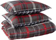 shop the eddie bauer home willow collection bedding set 🛏️ - soft and cozy, reversible plaid comforter in dark grey - queen/full logo