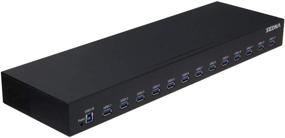 img 3 attached to 🔌 High-Speed 13-Port USB 3.1 Gen I Hub (5Gbps) - 19 Inch 1U Rack Mount Solution