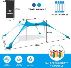 img 2 attached to Vamqor Beach Canopy: Portable Shade Tent for Outdoor Fun - UPF 50+ UV Protection