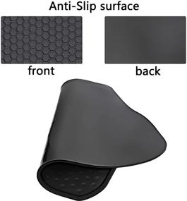 img 2 attached to 🚗 Highlander Car Floor Mats 2014-2019: Heavy Duty Full Black Rubber, All Weather Protection by SAN AUTO