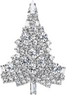 glamorous ever faith art deco crystal christmas tree brooch: perfect for daily wear logo