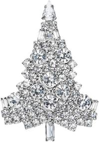 img 4 attached to Glamorous EVER FAITH Art Deco Crystal Christmas Tree Brooch: Perfect for Daily Wear