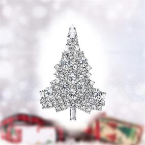 img 3 attached to Glamorous EVER FAITH Art Deco Crystal Christmas Tree Brooch: Perfect for Daily Wear