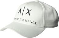 🎩 black ax armani exchange men's logo hat - one size logo