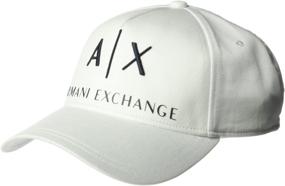 img 3 attached to 🎩 Black AX Armani Exchange Men's Logo Hat - One Size