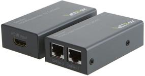 img 4 attached to VeLLBox HDMI Extender, Cat5e/6/7 Cable, 30m Range, 1080p Resolution Support, Universal Power Adapter, Grey