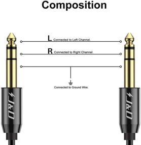 img 3 attached to 🔌 J&D 1/4-дюймовый TRS-кабель - медь с позолоченным корпусом серии Audiowave, аудиокабель мужской-мужской 1/4 дюйма TRS, стереоаудиокабель 1/4 дюйма TRS, 6 футов