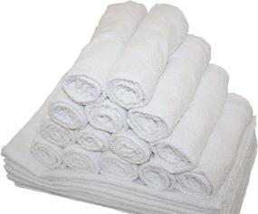 img 1 attached to 🏋️ Atlas Economy Hand Towels - 16x27 Inch, Bulk Pack of 12, Solid White, 100% Cotton - Ideal for Salons, Gyms, Spas, Massages, Motels, Restaurants, Cleaning, Auto & Home Use - Eco-Friendly