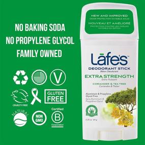 img 2 attached to Lafe's Extra Strength Coriander & Tea Tree Aluminum Free Deodorant Stick - 24-Hour Protection, Vegan & Cruelty Free