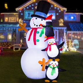 img 3 attached to 🎄 Light up your yard this holiday with the Hoojo 8 FT Christmas Blowups Decoration – Featuring an Outdoor Lighted Inflatable Snowman and Penguin with Built-in LED for a Festive Lawn, Yard, and Garden