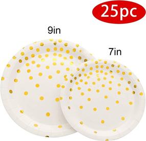 img 3 attached to 🍽️ Enhanced Disposable Tableware Set with Tablecloth and Dinnerware