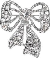 sparkle in style with jones new york silver ribbon crystal rhinestone brooches and pins logo