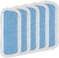 🧼 mexerris 5 pack of blue microfiber spray mop pads - replacement heads, washable, reusable refills for wet and dry floor cleaning, compatible with bona care system, ideal for kitchen, home, and commercial use logo