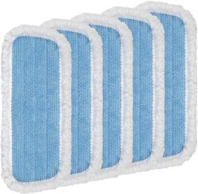 img 4 attached to 🧼 MEXERRIS 5 Pack of Blue Microfiber Spray Mop Pads - Replacement Heads, Washable, Reusable Refills for Wet and Dry Floor Cleaning, Compatible with Bona Care System, Ideal for Kitchen, Home, and Commercial Use