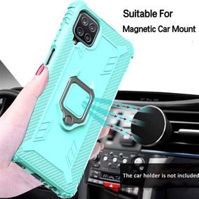 img 1 attached to 📱 Milomdoi 3-in-1 Bundle: Samsung Galaxy A12/A12 Nacho Case with Screen Protectors and Finger Ring Holder Kickstand - Military Grade Protection - Light Green