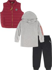 img 1 attached to 👕 Timberland Pieces Puffy Cranberry Black Boys' Clothing: Exceptional Style & Comfort