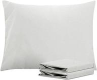 ntbay standard pillowcases for kids set of 2 - soft & cozy brushed microfiber, wrinkle & stain resistant, envelope closure - light grey, 20 x 26 inches logo