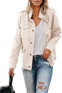 👚 women's lightweight military button utility outwear in coats, jackets & vests logo