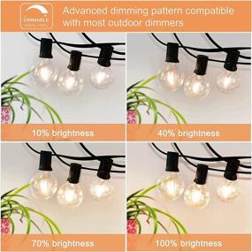 img 2 attached to Waterproof Globe String Lights 200FT with 104 Shatterproof G40 LED Bulbs, Dimmable and Connectable Patio Light String Lights for Hanging Bistro Backyard Gazebo, 2-Pack x 100ft — Outdoor String Lights