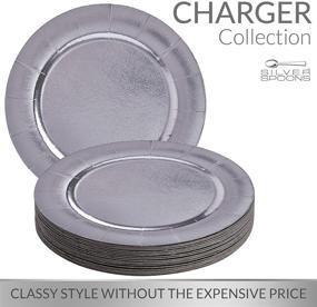 img 1 attached to 💫 Stylish Disposable Silver Round Charger Plates for Elegant Dining