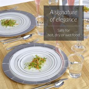 img 3 attached to 💫 Stylish Disposable Silver Round Charger Plates for Elegant Dining