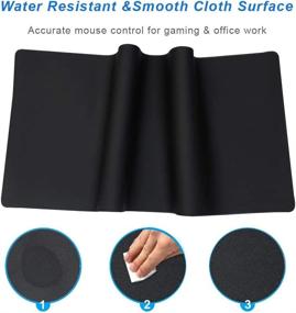 img 1 attached to 🖱️ Cmhoo XXL Professional Large Mouse Pad for Computer Games - 35.4x15.7x0.12IN, Black (90x40)