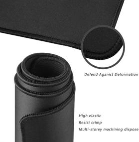 img 2 attached to 🖱️ Cmhoo XXL Professional Large Mouse Pad for Computer Games - 35.4x15.7x0.12IN, Black (90x40)