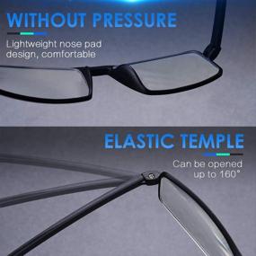 img 1 attached to 👓 LUFF 4 Pcs Flexible Temple Reading Glasses: Anti-Blue Light, Ultra-Light & Unisex