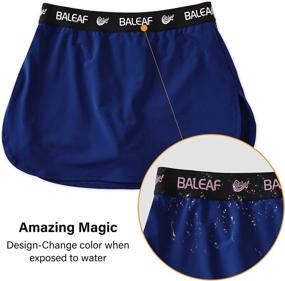 img 3 attached to BALEAF Women's Color-Changing Swim Skorts Skirts with Pocket - UPF50+ Bikini Tankini Bottom