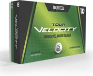 wilson golf tour velocity distance balls - 15 pack, white, compression 70, ionomer cover for maximum distance logo