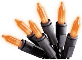 img 1 attached to 🎃 NOMA/INLITEN-IMPORT V34700-88 100-Count Orange Halloween Lights on Black Wire