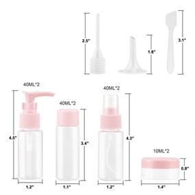 img 3 attached to 🧳 Vitog Travel Bottles Kit: TSA Approved Leak Proof Toiletry Containers - Set of 11, Clear PET Flight Size for Lotion, Shampoo, Cream, Soap