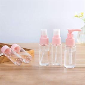 img 1 attached to 🧳 Vitog Travel Bottles Kit: TSA Approved Leak Proof Toiletry Containers - Set of 11, Clear PET Flight Size for Lotion, Shampoo, Cream, Soap