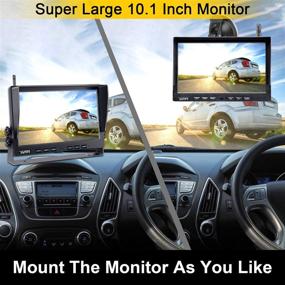 img 2 attached to 📷 AMTIFO A10 Wireless Backup Camera System - 10.1'' Monitor with 2 High-Definition 1080P Rear View Cameras for RVs, Trailers, and 5th Wheels - Expandable up to 4 RV Cameras with Recording Function