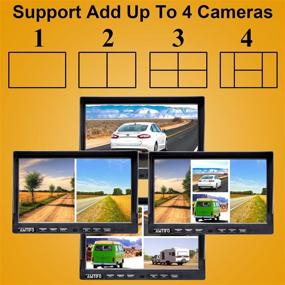 img 1 attached to 📷 AMTIFO A10 Wireless Backup Camera System - 10.1'' Monitor with 2 High-Definition 1080P Rear View Cameras for RVs, Trailers, and 5th Wheels - Expandable up to 4 RV Cameras with Recording Function