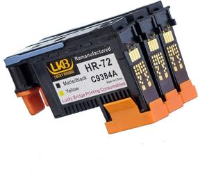 img 1 attached to 🖨️ LKB Remanufactured HP72 Printheads with New Updated Chips for HP Designjet Printers - 1 Set (1MK/Y+1C/M+1PK/G) - US