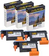 🖨️ lkb remanufactured hp72 printheads with new updated chips for hp designjet printers - 1 set (1mk/y+1c/m+1pk/g) - us логотип