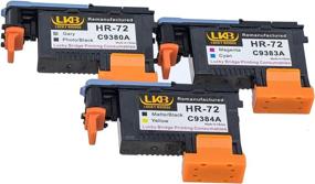 img 3 attached to 🖨️ LKB Remanufactured HP72 Printheads with New Updated Chips for HP Designjet Printers - 1 Set (1MK/Y+1C/M+1PK/G) - US