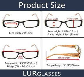 img 1 attached to 👓 Stylish 4-Pack Marble Pattern Reading Glasses for Women - Trendy Arms Readers!