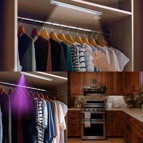 img 1 attached to 🔆 Enhance Your Kitchen Lighting with POLARPRA Under Counter Motion Sensor LED Closet Lights: Rechargeable, Wireless, Stick-on Magnetic White Light Bar with 3 Working Modes