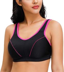 img 2 attached to 🏋️ Deyllo Women's Workout Sports Bra: High Impact Support, No Bounce, Wirefree - Plus Size Fit