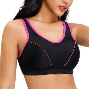 img 3 attached to 🏋️ Deyllo Women's Workout Sports Bra: High Impact Support, No Bounce, Wirefree - Plus Size Fit