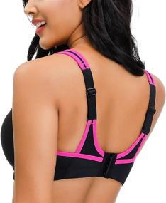 img 1 attached to 🏋️ Deyllo Women's Workout Sports Bra: High Impact Support, No Bounce, Wirefree - Plus Size Fit