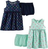 👗 girls' 2-pack short-sleeve and sleeveless dress sets by simple joys by carter's logo