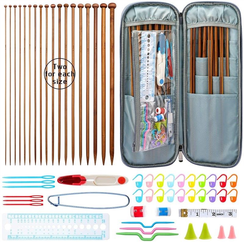 KOKNIT Knitting Needles Set, Included 18 Pairs Single Pointed