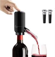 🍷 yasung electric wine aerator pourer, portable one-touch electric wine dispenser pump for red and white wine - multi-smart automatic oxidizer and dispenser (black) logo